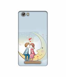 Amazon Brand - Solimo Designer Couple Sitting On Moon 3D Printed Hard Back Case Mobile Cover for Gionee Marathon M5 lite