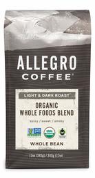 ALLEGRO COFFEE Organic Whole Foods Blend Coffee, 12 OZ