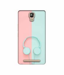 Amazon Brand - Solimo Designer Head Phone 3D Printed Hard Back Case Mobile Cover for Gionee Marathon M5 Plus