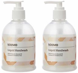 Amazon Brand - Solimo Handwash Liquid, Honey Almond - 250 ml (Pack of 2)