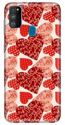 Amazon Brand - Solimo Designer Heart Pattern Design 3D Printed Hard Back Case Mobile Cover for Samsung Galaxy M21 / M30s