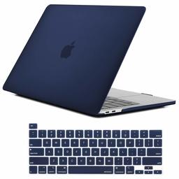 Eono MacBook Pro 16 Pouces Coque 2019 Version Modèle A2141, 2en1 Mince Plastique Coque Rigide avec Protection Clavier Compatible avec MacBook Pro 16 Pouces Touch Bar&Touch ID, Bleu Marin