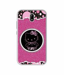 Amazon Brand - Solimo Designer Kitty with Glitter UV Printed Soft Back Case Mobile Cover for Itel A23