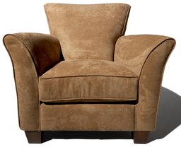 Pinzon Flared Arm and Back Accent Chair, Camel Microfiber