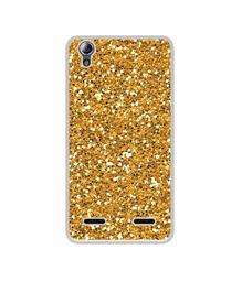 Amazon Brand - Solimo Designer Golden Sparkle UV Printed Soft Back Case Mobile Cover for Lenovo A6000