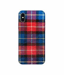 Amazon Brand - Solimo Designer Check Cloth 3D Printed Hard Back Case Mobile Cover for Apple iPhone Xs Max