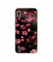 Amazon Brand - Solimo Designer Pink Flowers UV Printed Soft Back Case Mobile Cover for Samsung Galaxy A10