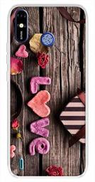 Amazon Brand - Solimo Designer Multicolor Love Wooden Design Printed Soft Back Case Mobile Cover for Tecno Spark Go Plus