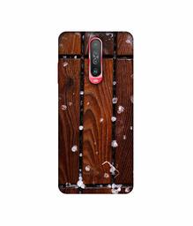 Amazon Brand - Solimo Designer Wood with Snow 3D Printed Hard Back Case Mobile Cover for Poco X2 / Mi Redmi K30