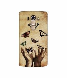 Amazon Brand - Solimo Designer Butterflies 3D Printed Hard Back Case Mobile Cover for LG G4