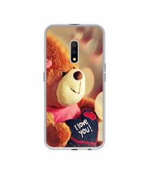 Amazon Brand - Solimo Designer Teddy Bear UV Printed Soft Back Case Mobile Cover for Realme X