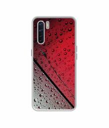 Amazon Brand - Solimo Designer Water Drop On Glass UV Printed Soft Back Case Mobile Cover for Oppo F15