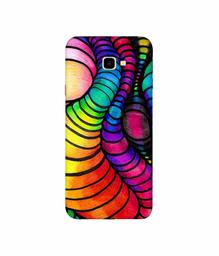 Amazon Brand - Solimo Designer Semi Circle Texture 3D Printed Hard Back Case Mobile Cover for Samsung Galaxy J4 Plus