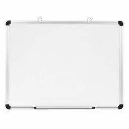 Eono by Amazon - Tableau blanc magnetique 60 x 45 cm avec cadre en alliage d'aluminium et éléments de fixation, pour bureau, école, maison et magasin