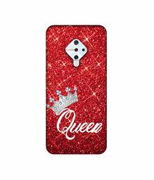 Amazon Brand - Solimo Designer Queen On Red Glitter 3D Printed Hard Back Case Mobile Cover for Vivo S1 Pro