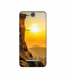 Amazon Brand - Solimo Designer Mountan Side Sun View 3D Printed Hard Back Case Mobile Cover for Micromax Canvas Juice 3 Q392