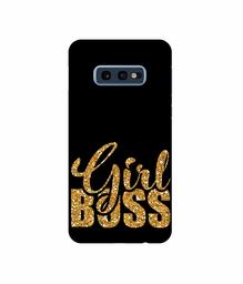 Amazon Brand - Solimo Designer Sparkle Girl Boss 3D Printed Hard Back Case Mobile Cover for Samsung Galaxy S10e