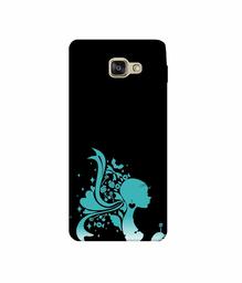 Amazon Brand - Solimo Designer Lady Vector N 3D Printed Hard Back Case Mobile Cover for Samsung Galaxy A7 (2016)