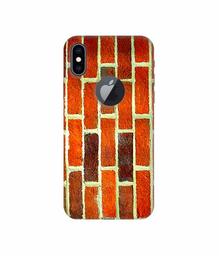 Amazon Brand - Solimo Designer Brick Texture 3D Printed Hard Back Case Mobile Cover for Apple iPhone Xs Max (Logo Cut)