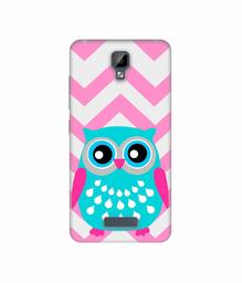 Amazon Brand - Solimo Designer Sky Blue Owl 3D Printed Hard Back Case Mobile Cover for Gionee P7 Max