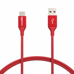 AmazonBasics, Cable USB de Nylon Trenzado Tipo C a Tipo A, 2.0 Macho