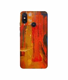 Amazon Brand - Solimo Designer Orange Canvas 3D Printed Hard Back Case Mobile Cover for Motorola One Power