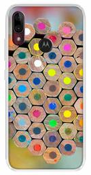 Amazon Brand - Solimo Designer Multicolor Color Pencil Pattern Printed Soft Back Case Mobile Cover for Motorola Moto E6s / Motorola Moto E6 Plus