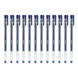 Amazon Basics Hexagonal Gel Ink Pens,Blue, Pack of 12