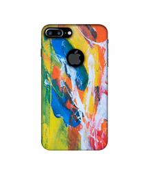 Amazon Brand - Solimo Designer Multicolor Paint On Wall 3D Printed Hard Back Case Mobile Cover for Apple iPhone 7 Plus (Logo Cut)