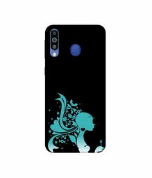 Amazon Brand - Solimo Designer Lady Vector N 3D Printed Hard Back Case Mobile Cover for Samsung Galaxy M21