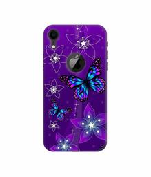 Amazon Brand - Solimo Designer Butterflies 3D Printed Hard Back Case Mobile Cover for Apple iPhone XR (Logo Cut)