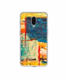 Amazon Brand - Solimo Designer Multicolor Box UV Printed Soft Back Case Mobile Cover for OnePlus 6T