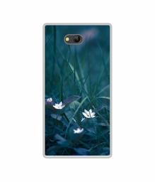 Amazon Brand - Solimo Designer White Flower UV Printed Soft Back Case Mobile Cover for Lyf Wind 4