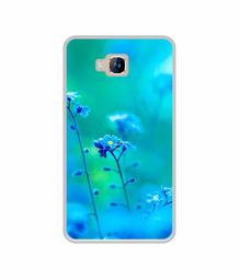 Amazon Brand - Solimo Designer Blue Flower UV Printed Soft Back Case Mobile Cover for Lyf Wind 2