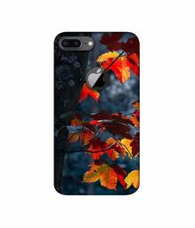 Amazon Brand - Solimo Designer Autumn Leaf 3D Printed Hard Back Case Mobile Cover for Apple iPhone 8 Plus (with Logo Cut)