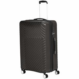 AmazonBasics Geometric Travel Luggage Expandable Suitcase Trolley with Wheels and Built-In TSA Lock, 28 Inch - Black