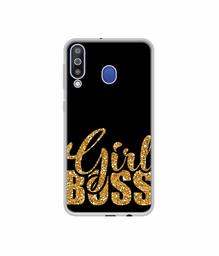 Amazon Brand - Solimo Designer Sparkle Girl Boss UV Printed Soft Back Case Mobile Cover for Samsung Galaxy M30