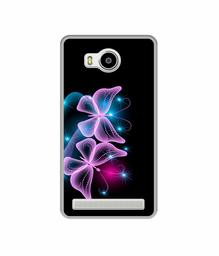 Amazon Brand - Solimo Designer Butterflies Neon Light UV Printed Soft Back Case Mobile Cover for Lenovo A7700