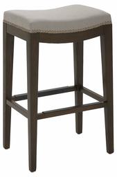 Amazon Brand – Stone & Beam Elden Nailhead-Trim Kitchen Counter Backless Bar Stool, 30