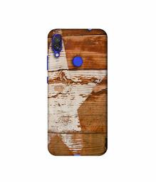 Amazon Brand - Solimo Designer Star Impression On Wood 3D Printed Hard Back Case Mobile Cover for Xiaomi Redmi Note 7 Pro