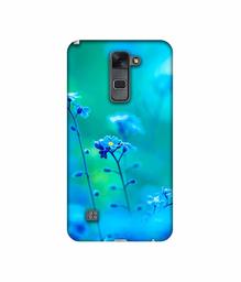 Amazon Brand - Solimo Designer Blue Flower 3D Printed Hard Back Case Mobile Cover for LG Stylus 2