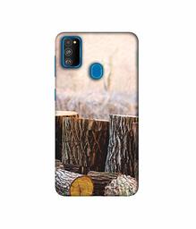 Amazon Brand - Solimo Designer Wood logs 3D Printed Hard Back Case Mobile Cover for Samsung Galaxy M21 / M30s