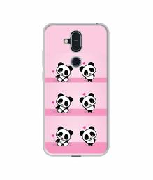 Amazon Brand - Solimo Designer Panda Pattern UV Printed Soft Back Case Mobile Cover for Nokia 8.1