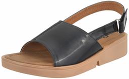 Flavia Women's Black Fashion Sandals-6 UK (38 EU) (7 US) (FL/229/BLK)