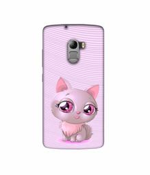 Amazon Brand - Solimo Designer Cute Pink Cat 3D Printed Hard Back Case Mobile Cover for Lenovo K4 Note