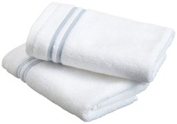 Pinzon 700-Gram Hotel Stitch Washcloth 2-Pack, Silver Blue