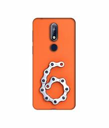 Amazon Brand - Solimo Designer Number Six 3D Printed Hard Back Case Mobile Cover for Nokia 7.1