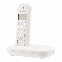 AmazonBasics DECT Home Phone with Answering Machine - White