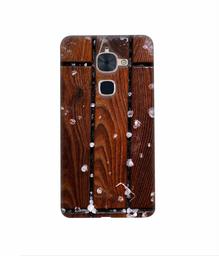 Amazon Brand - Solimo Designer Wood with Snow 3D Printed Hard Back Case Mobile Cover for LeTV Le 2