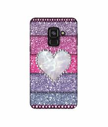 Amazon Brand - Solimo Designer Stone Heart UV Printed Soft Back Case Mobile Cover for Samsung Galaxy A8 Plus